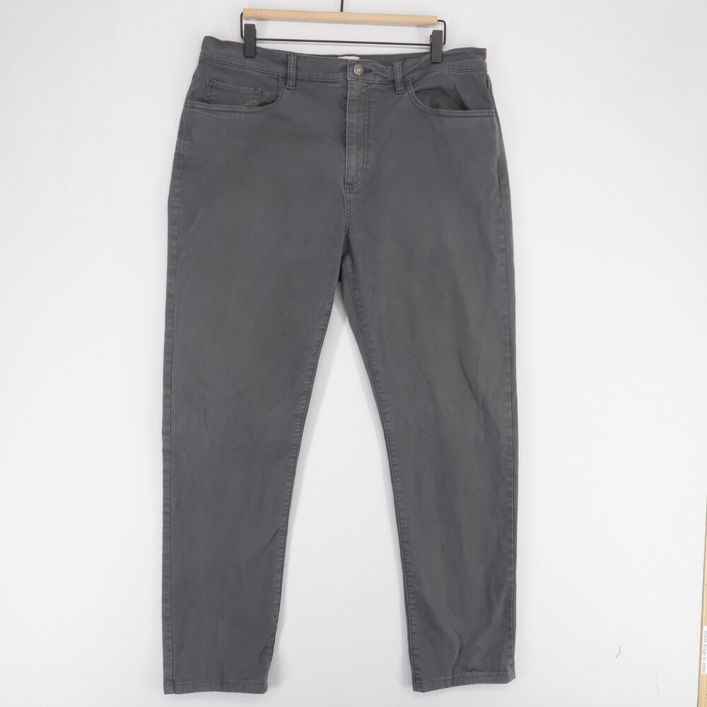 Flint And Tinder 365 Pants Mens 36x34 Gray Tapered Fit 5 Pocket Stretch Cotton